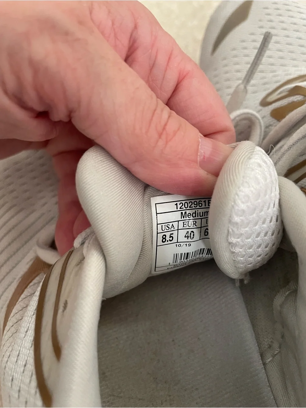 Brooks light Gray Athletic Sneakers with Gold Accents